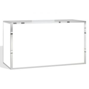 Milo Bar, Silver Frame, White Plexi